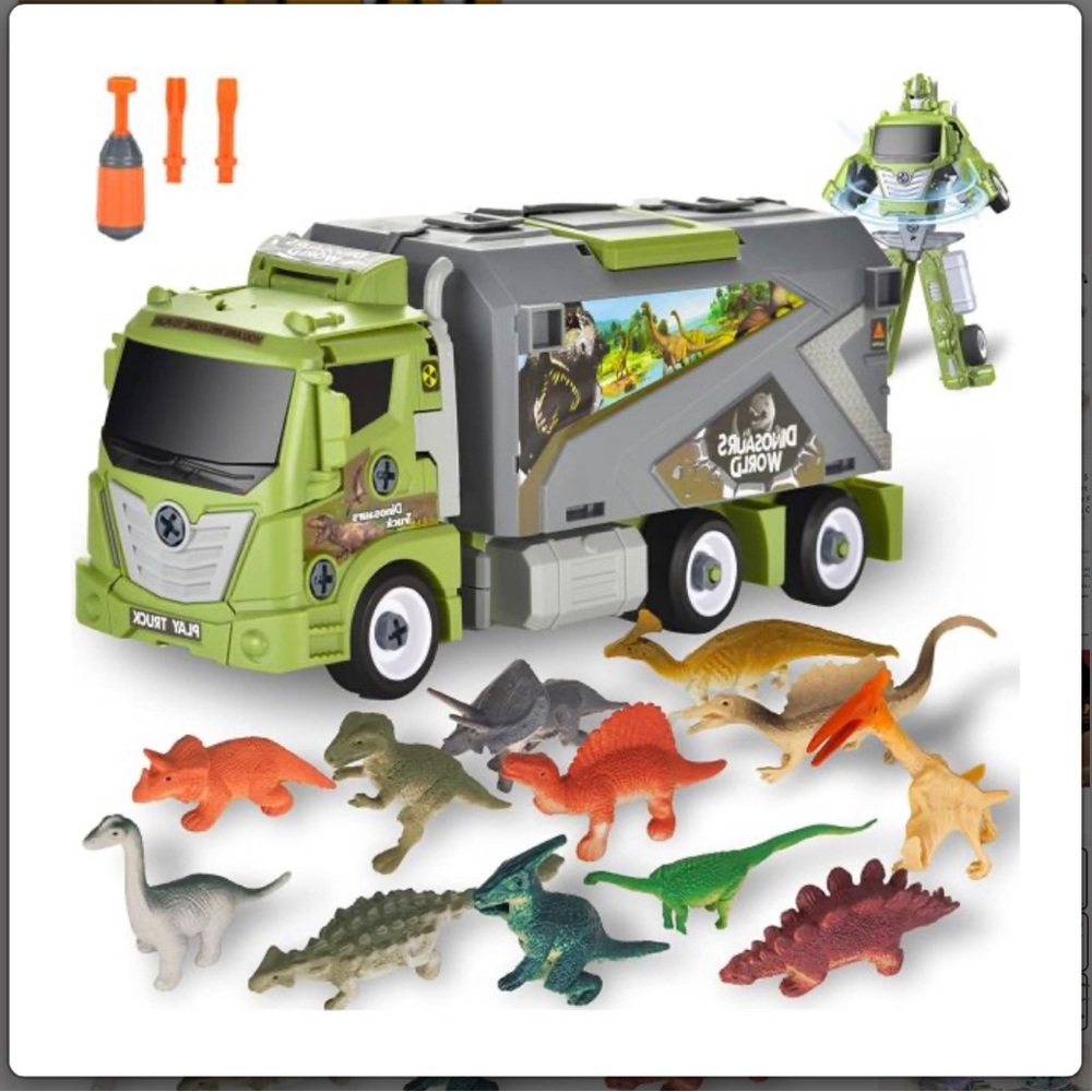 44PCS Jurassic World- A large Transport truck changes to a robot